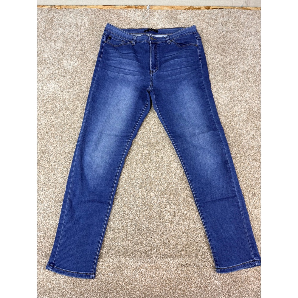 KanCan Womens High Rise Skinny Jeans Medium Wash Blue 15/31 Denim 15 31 Classic